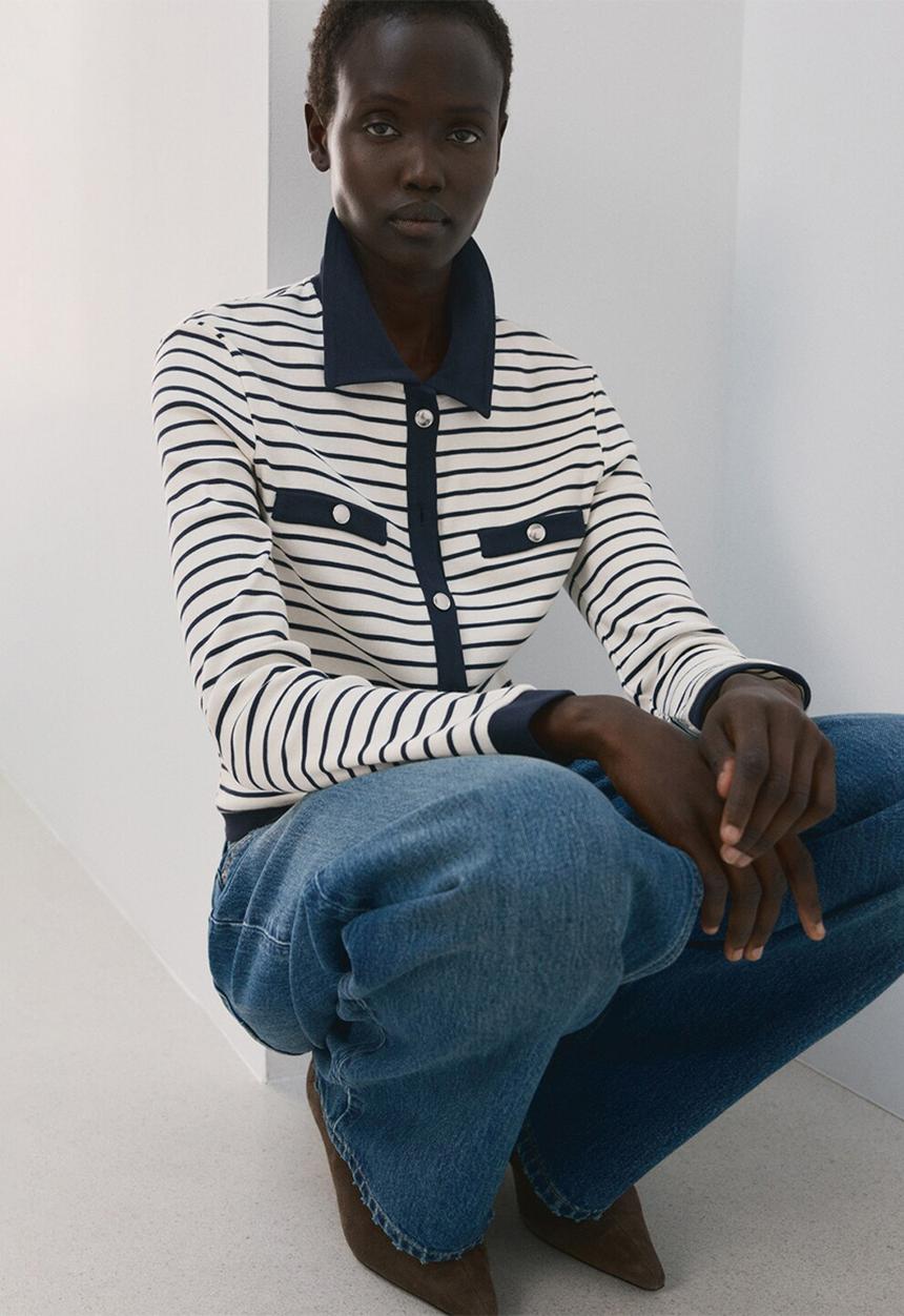 MANGO - Cardigan porto- navy