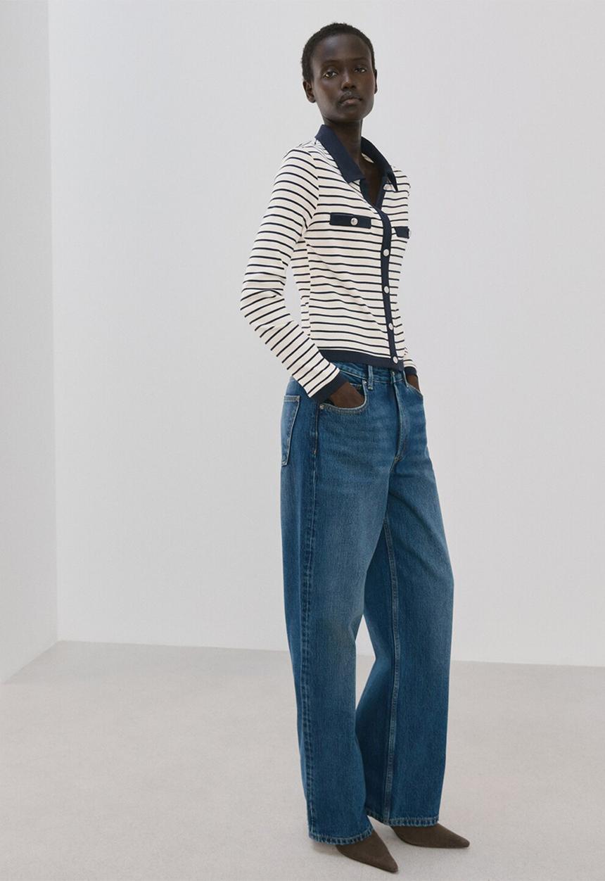 MANGO - Cardigan porto- navy