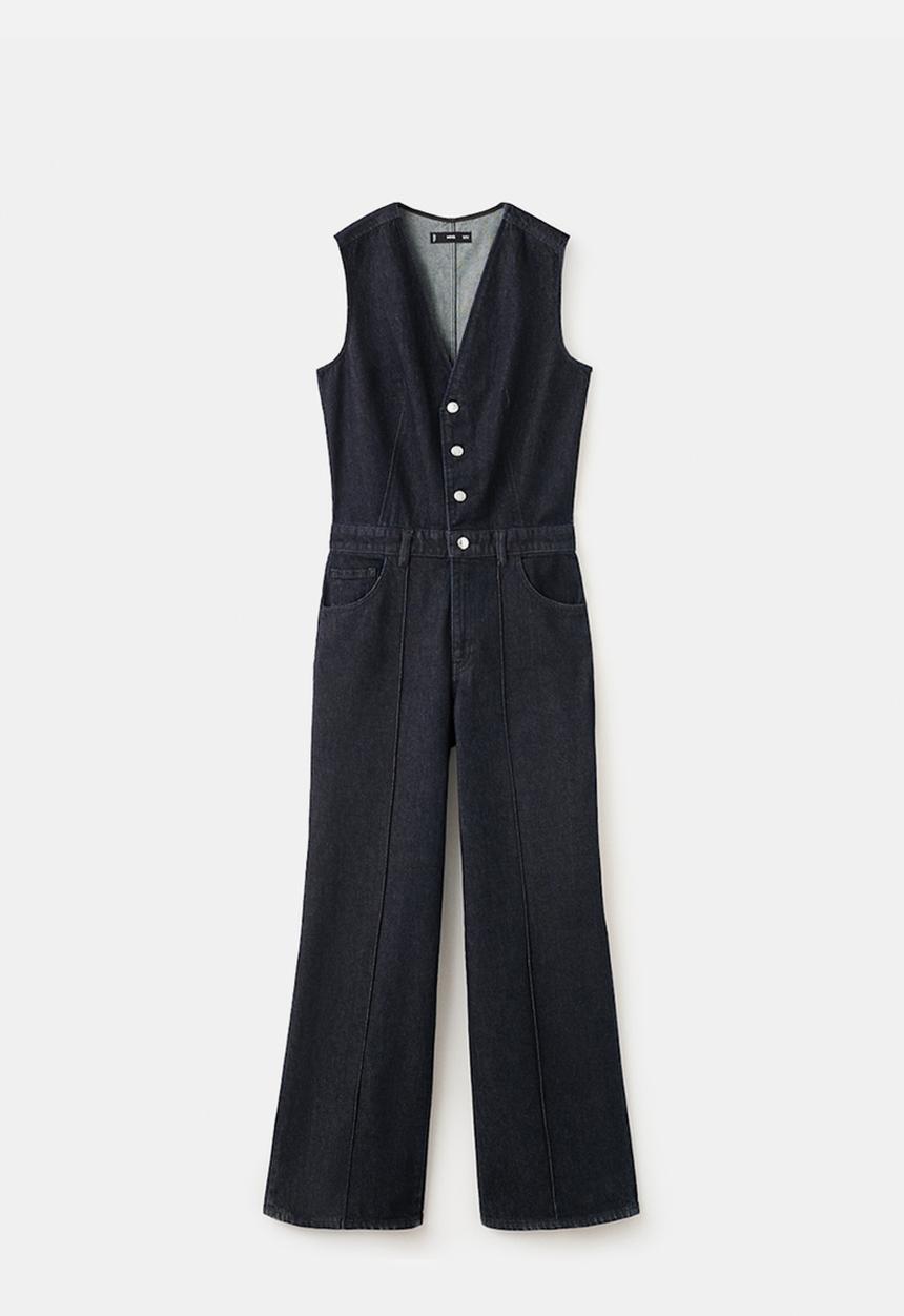 MANGO - Jumpsuit odette - open blue