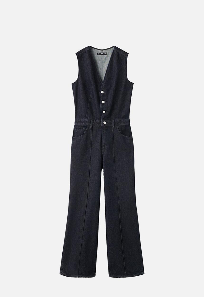MANGO - Jumpsuit odette - open blue