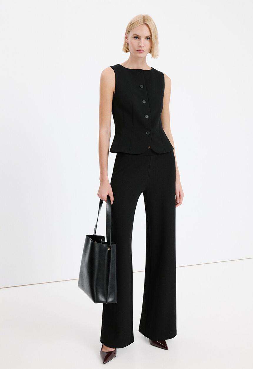 MANGO - Trousers avay - black