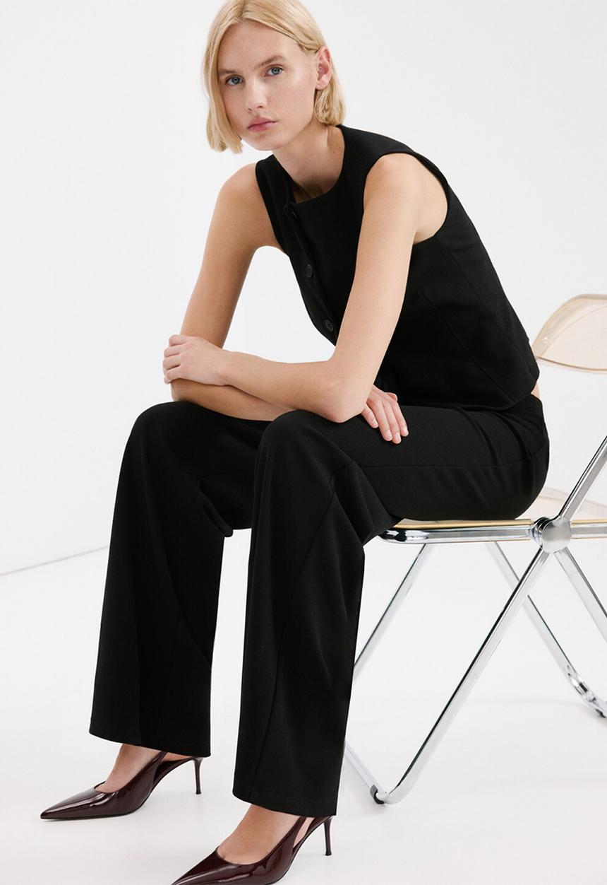 MANGO - Trousers avay - black