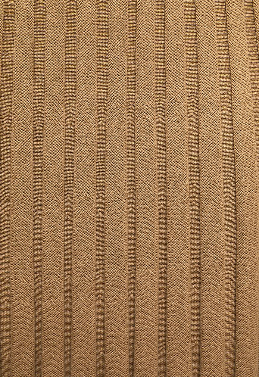 POLO - Wmn Nora Knit Pleated Skirt - Camel