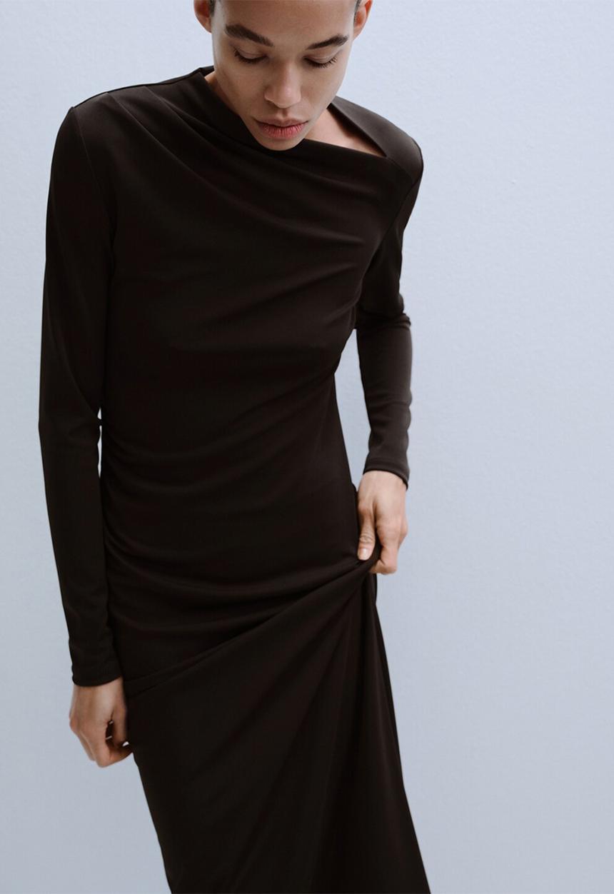 MANGO - Dress bellini - dark brown