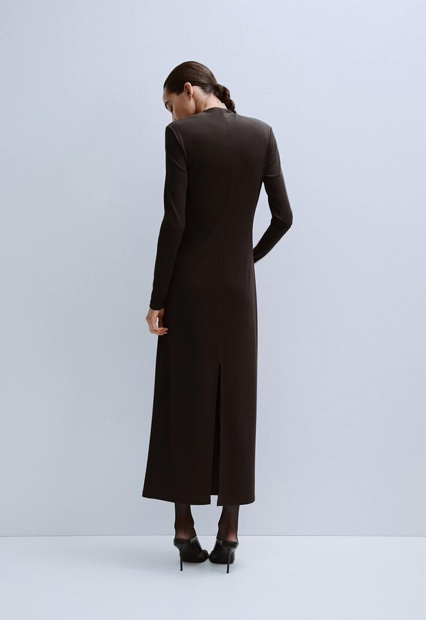 MANGO - Dress bellini - dark brown