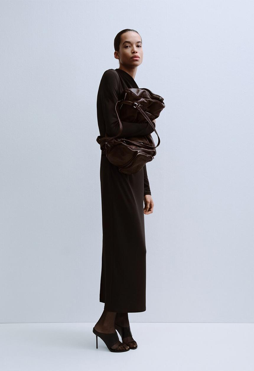 MANGO - Dress bellini - dark brown