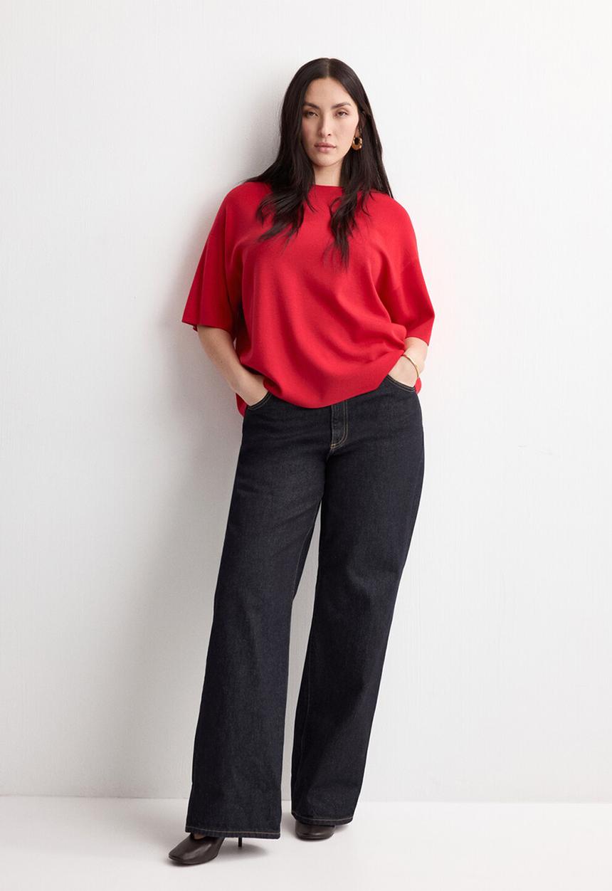 MANGO - Sweater brunito- red
