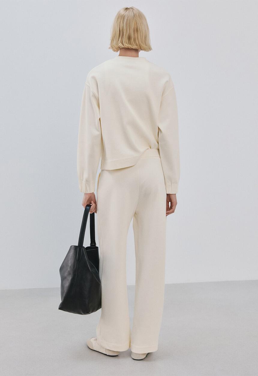 MANGO - Sweatshirt pique  -  light beige