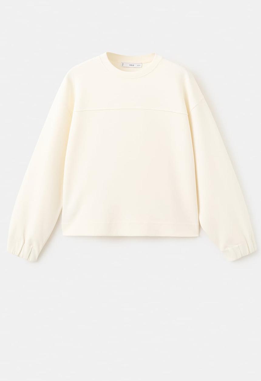 MANGO - Sweatshirt pique  -  light beige