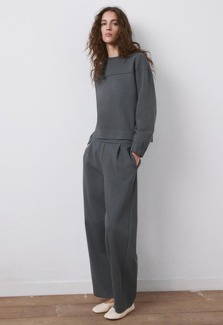 MANGO - Sweatshirt pique - medium blue