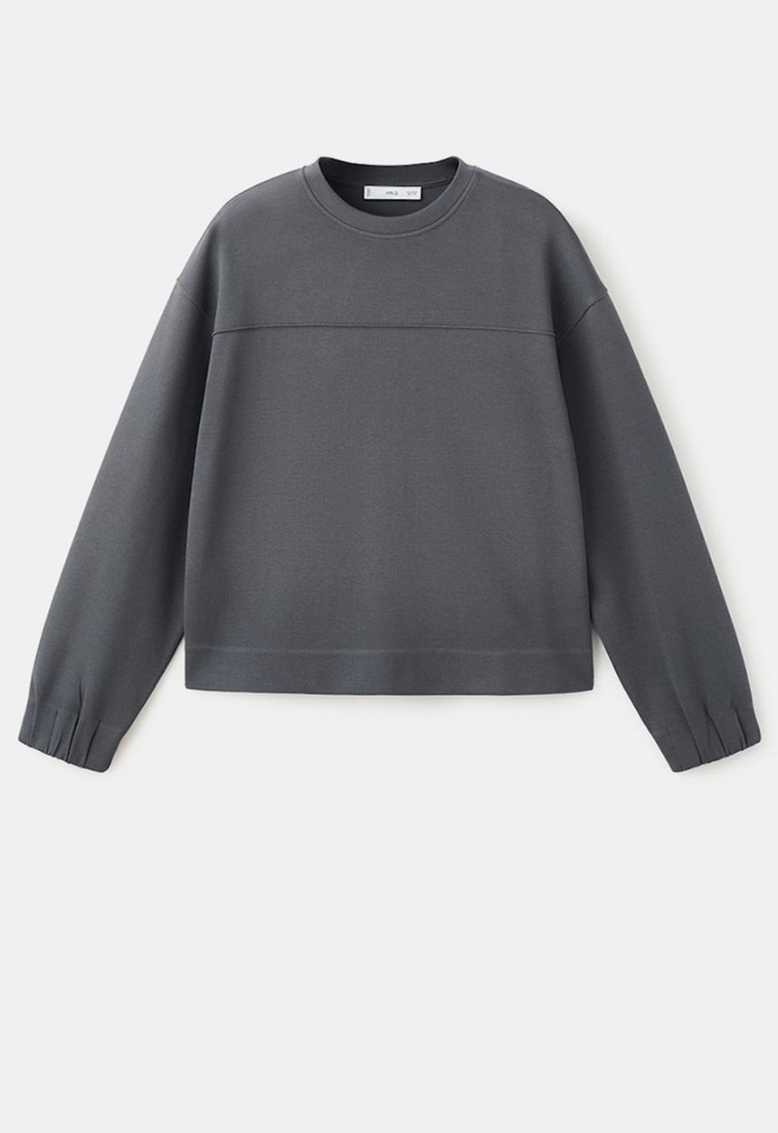 MANGO - Sweatshirt pique - medium blue
