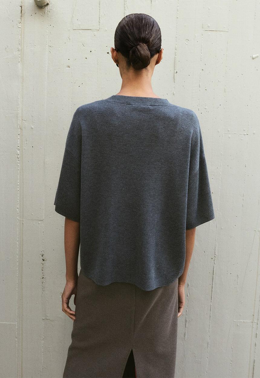 MANGO - Sweater brunito- charcoal