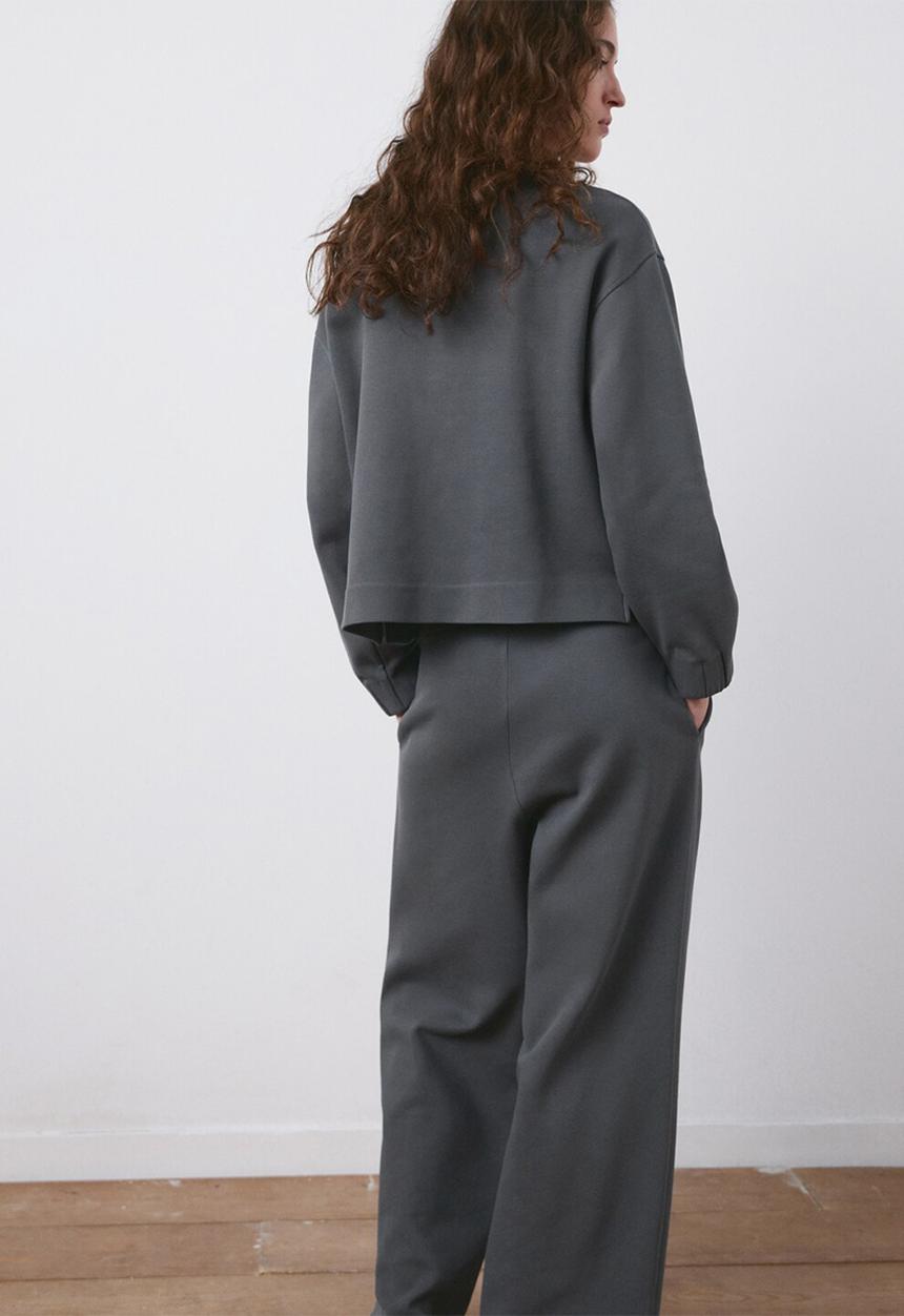 MANGO - Sweatshirt pique - medium blue