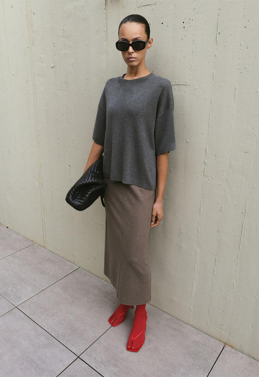 MANGO - Sweater brunito- charcoal