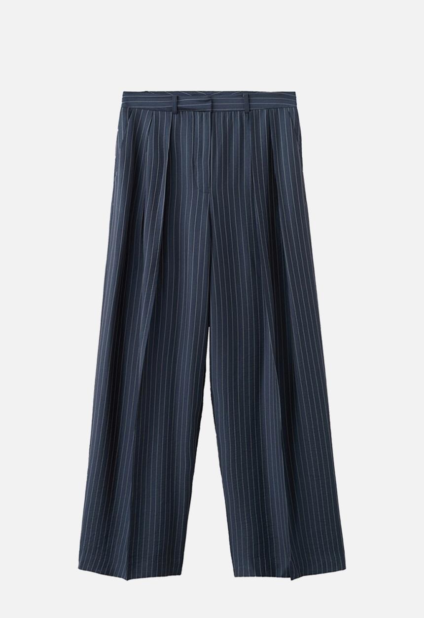 MANGO - Trousers beli- navy