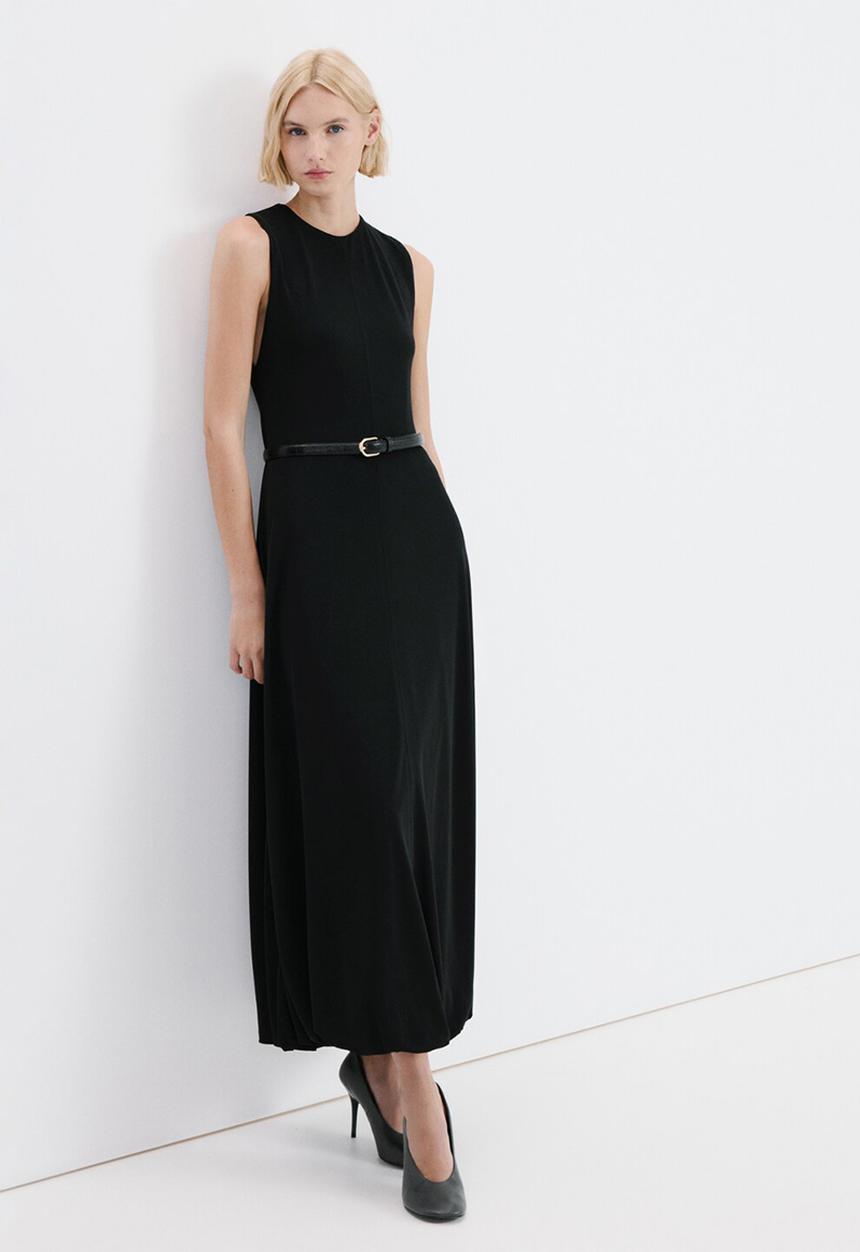 MANGO - Dress balloon- black