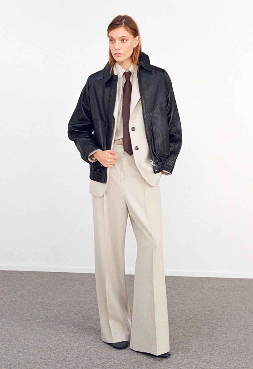 MANGO - Trousers paris  -  light beige