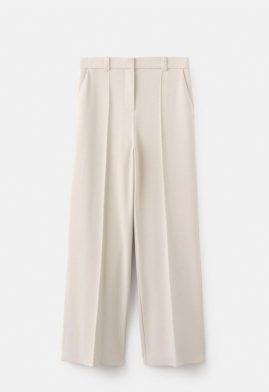MANGO - Trousers paris  -  light beige