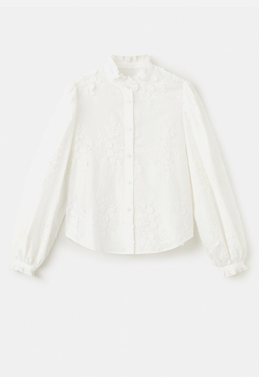 MANGO - Blouse rufla- natural