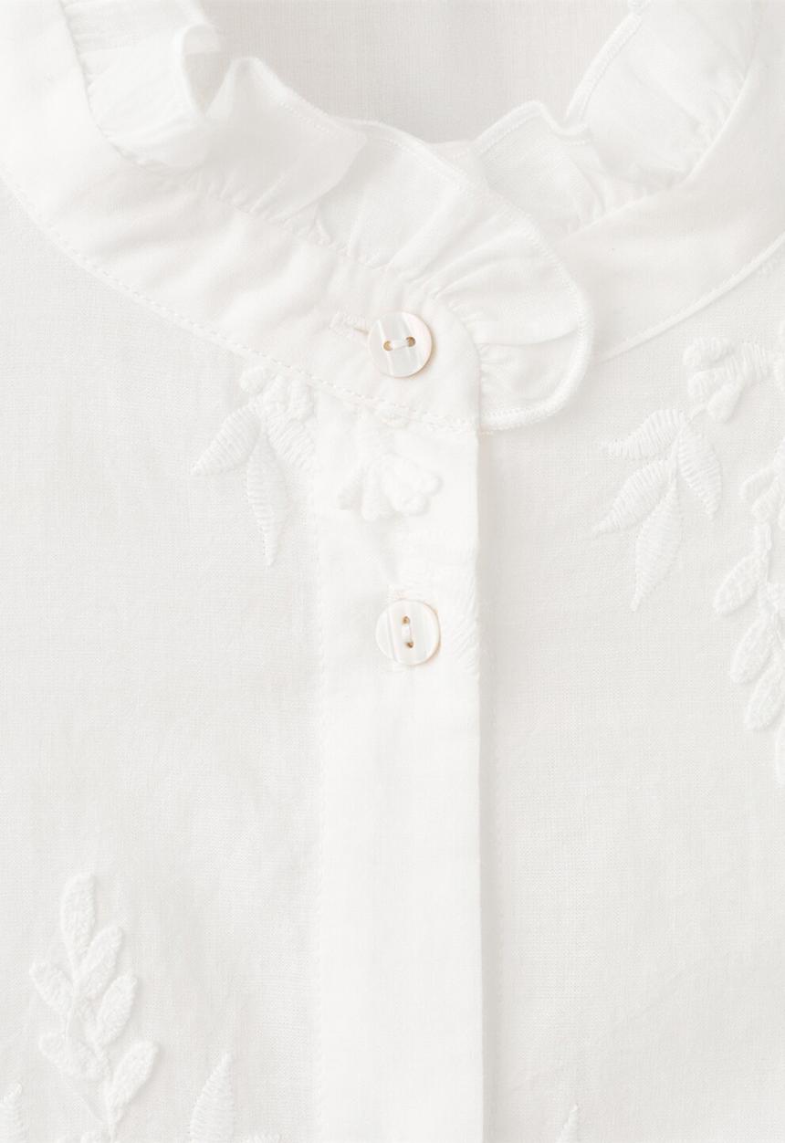 MANGO - Blouse rufla- natural