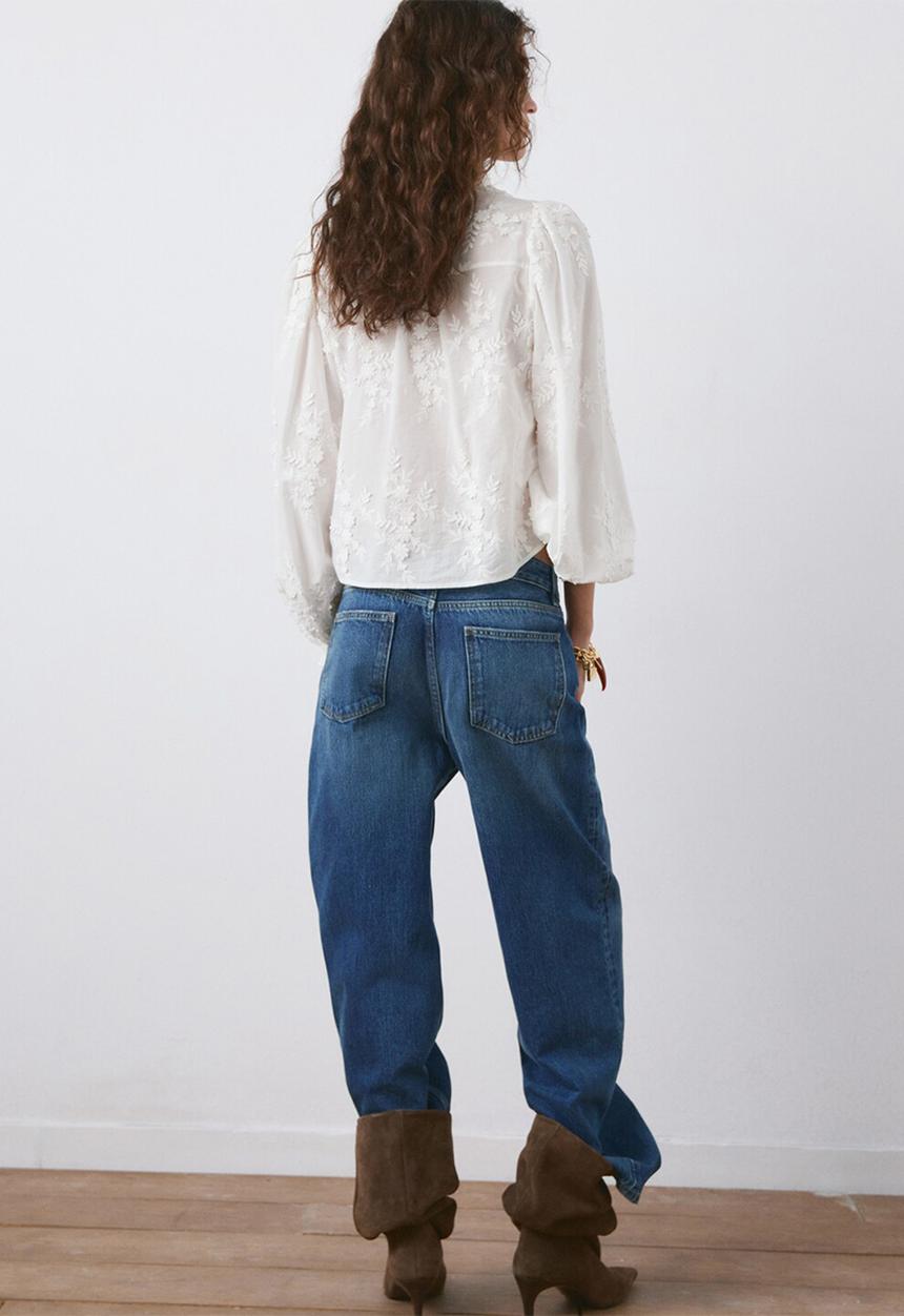 MANGO - Blouse rufla- natural