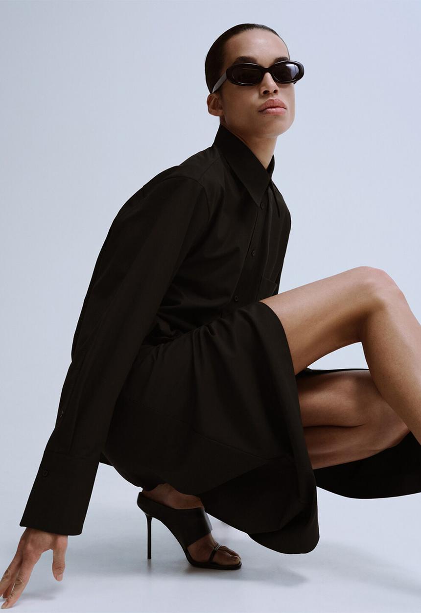 MANGO - Shirt aura - dark brown