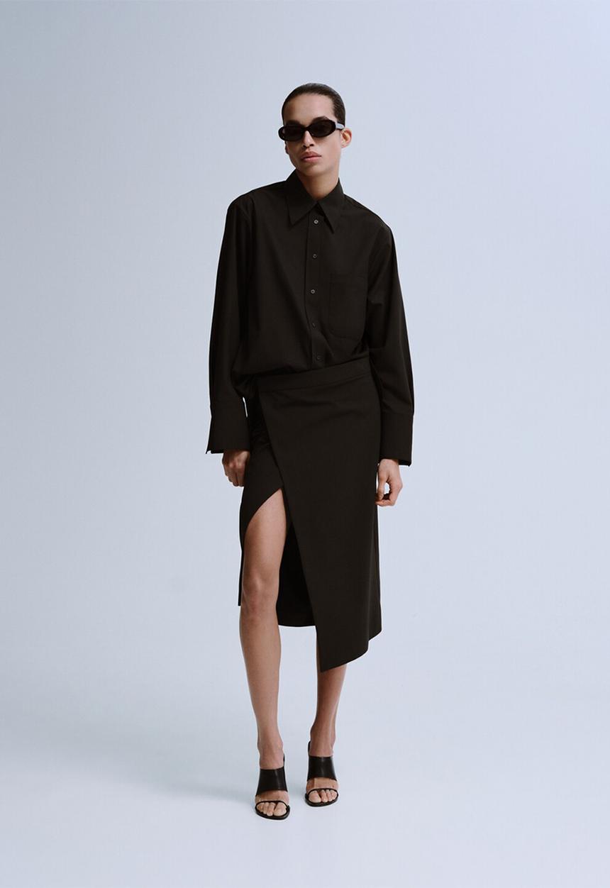 MANGO - Shirt aura - dark brown