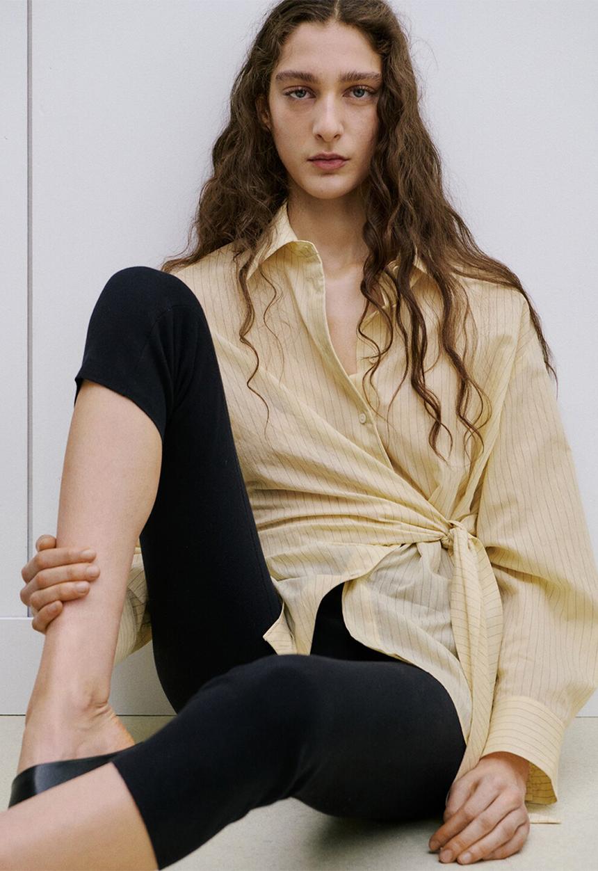 MANGO - Shirt chipiti - light pastel yellow