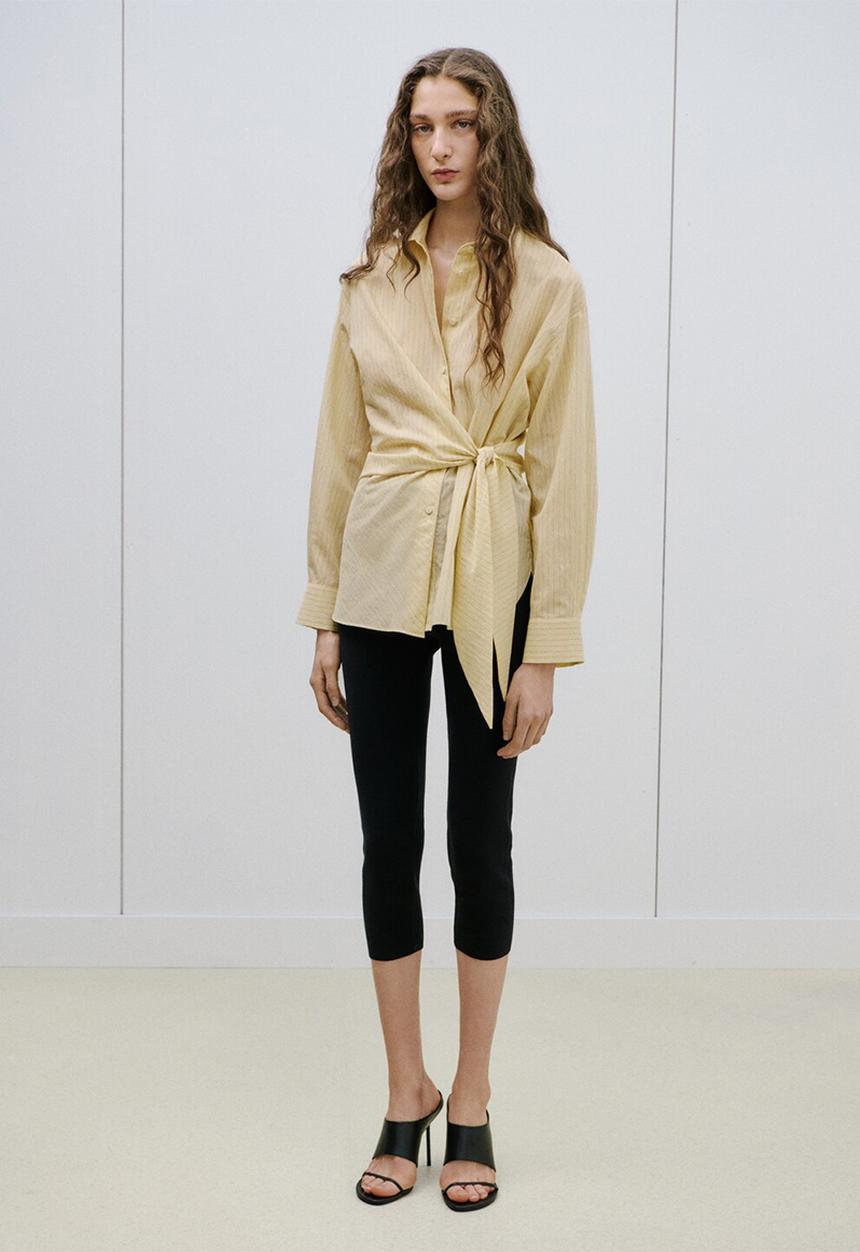 MANGO - Shirt chipiti - light pastel yellow