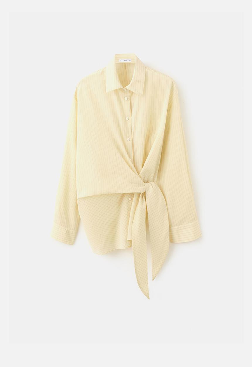 MANGO - Shirt chipiti - light pastel yellow