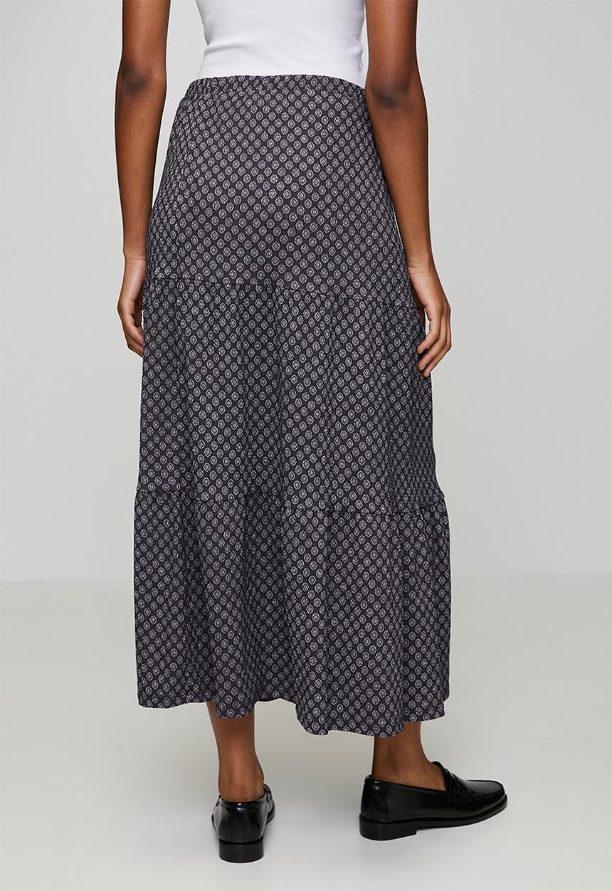 H&M - Tiered midi skirt - grey