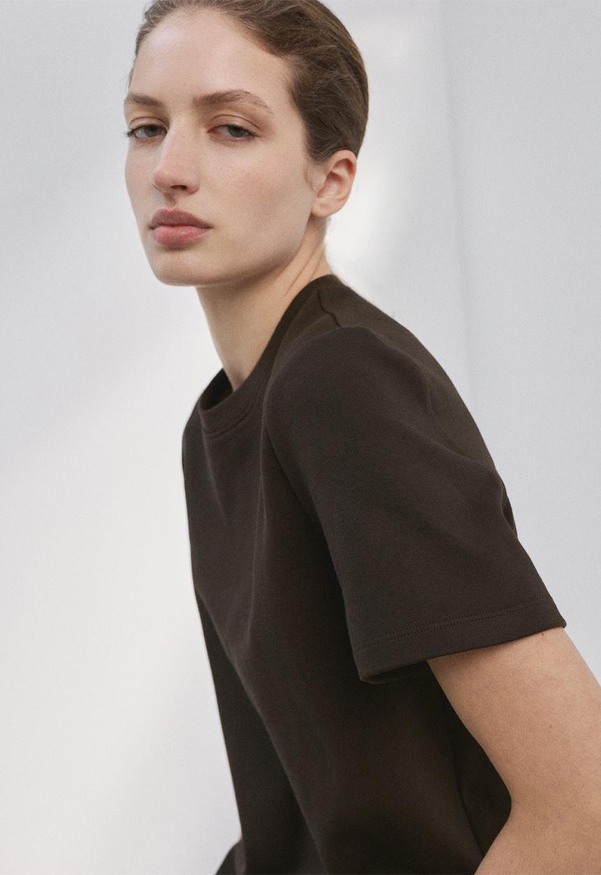 MANGO - T-shirtjesi - dark brown