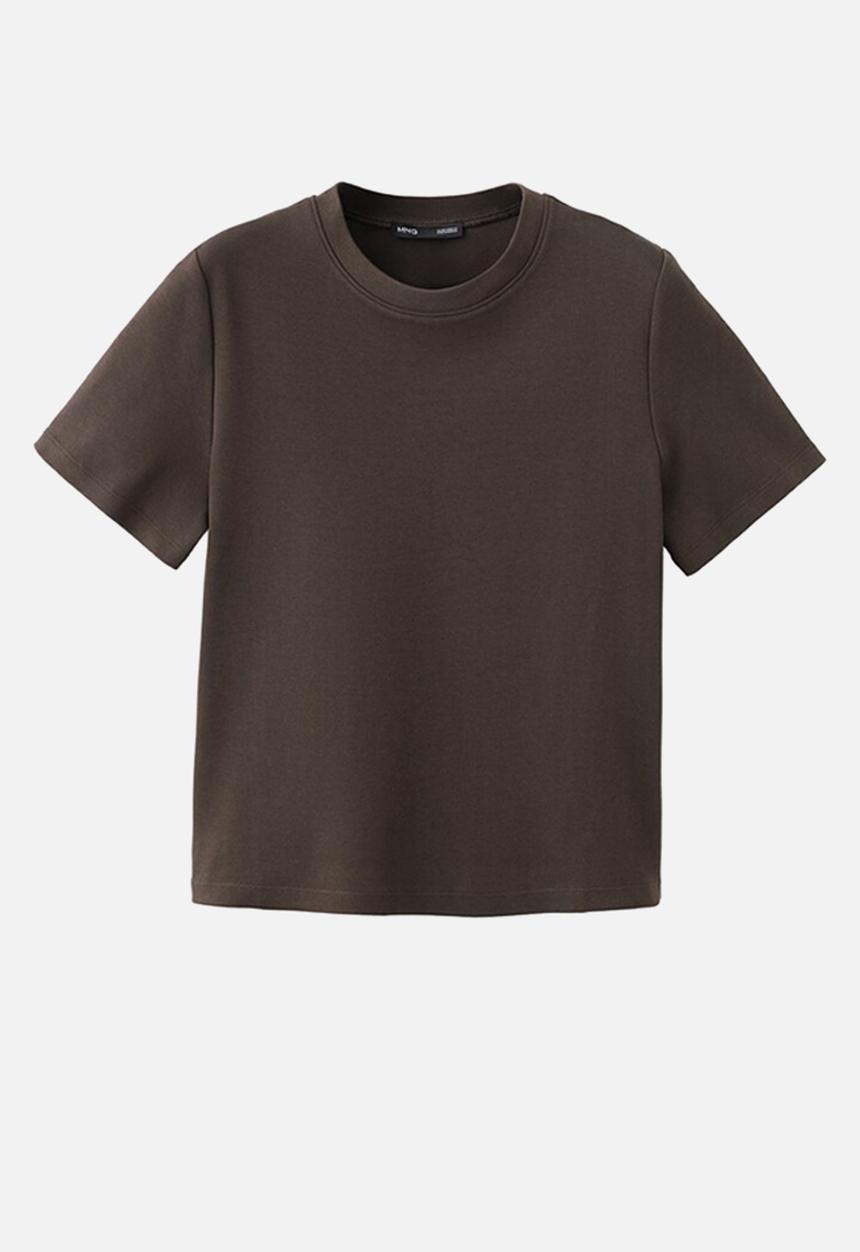 MANGO - T-shirtjesi - dark brown