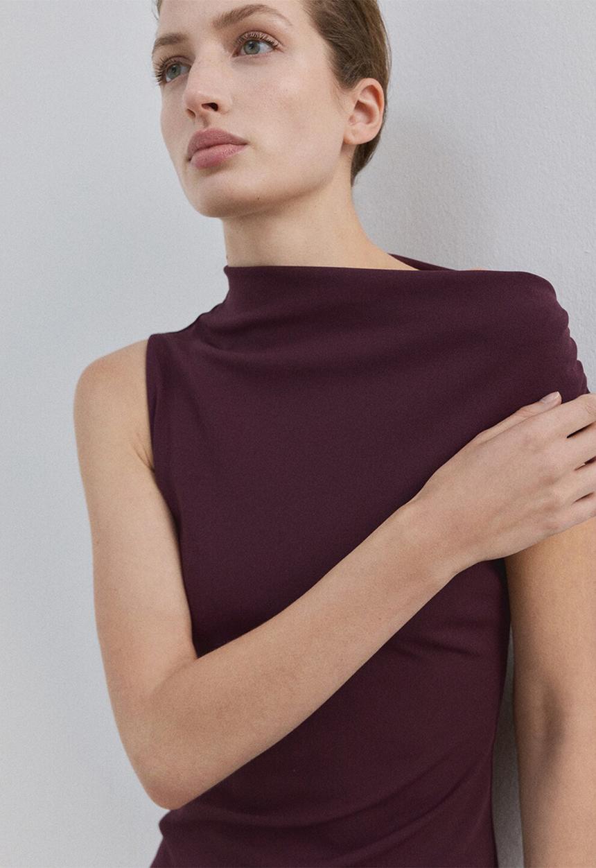 MANGO - Dress billy- dark red
