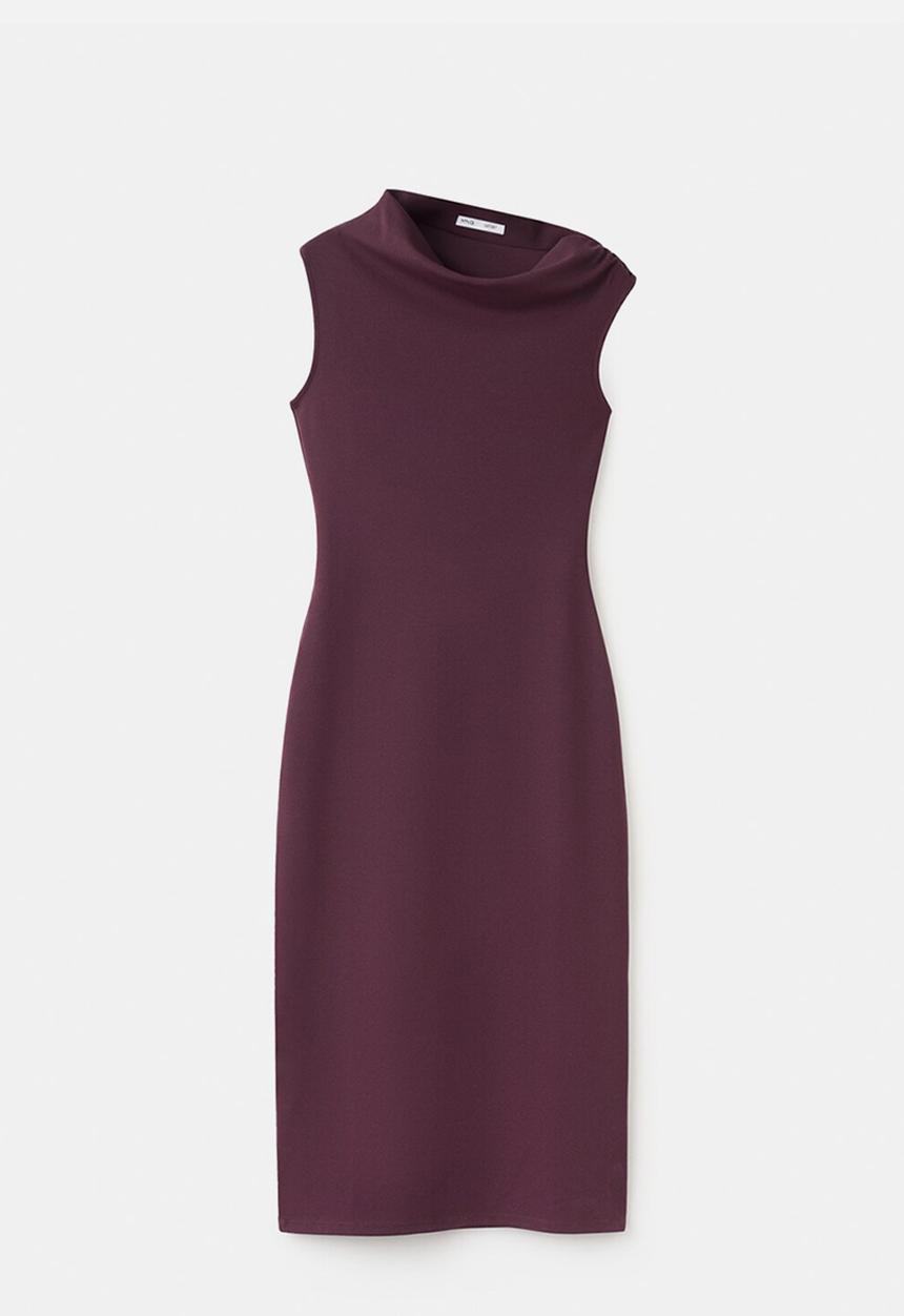 MANGO - Dress billy- dark red