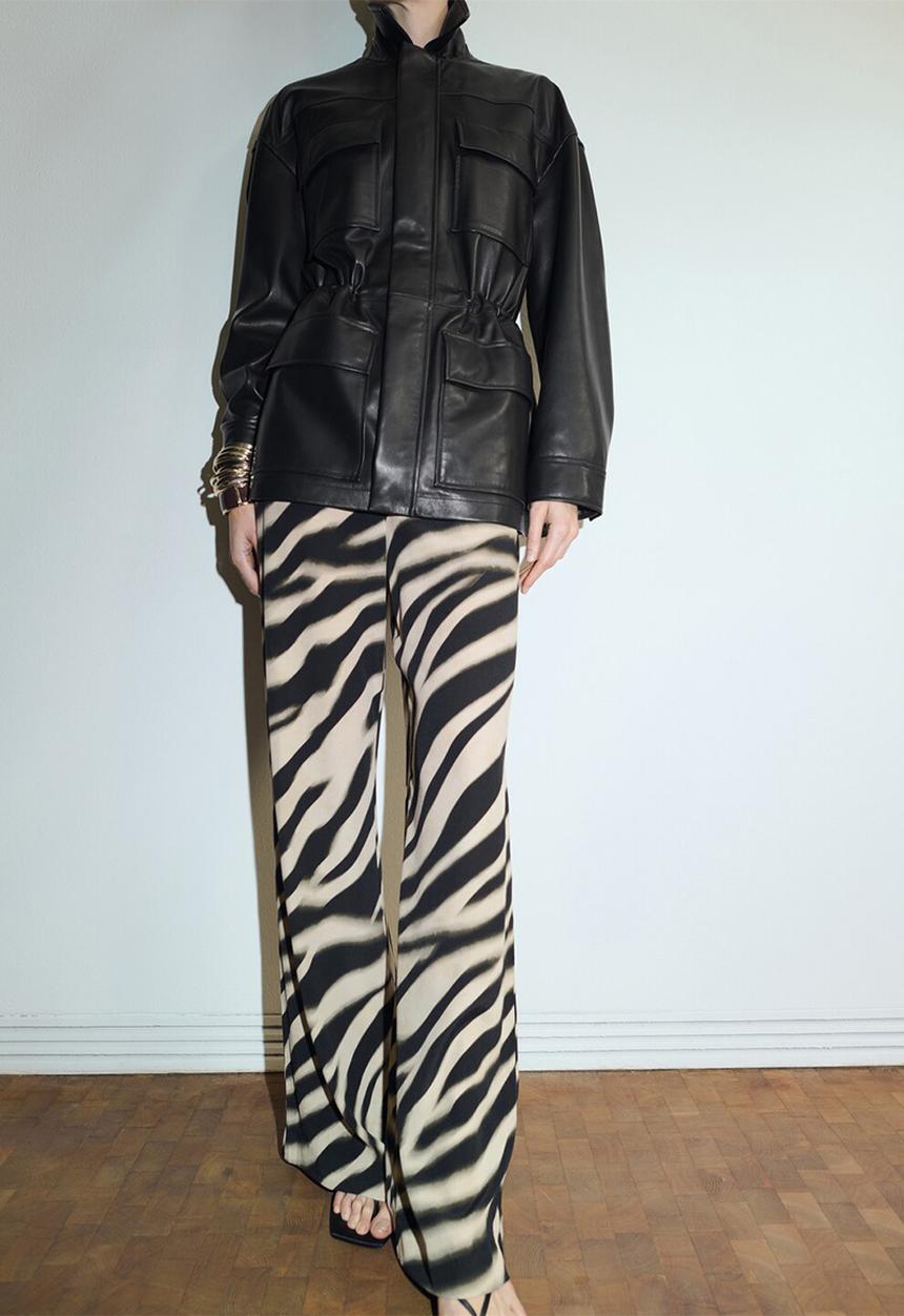 MANGO - Trousers glaciar - black