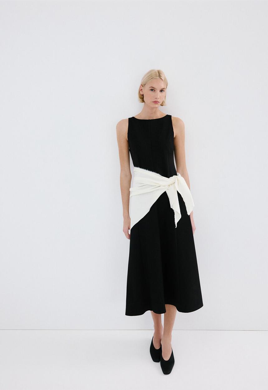 MANGO - Dress letin - black