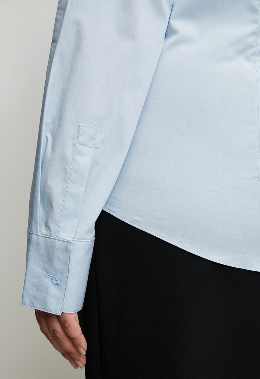 POLO - Plus wmn jamie long sleeve shirt - sky blue