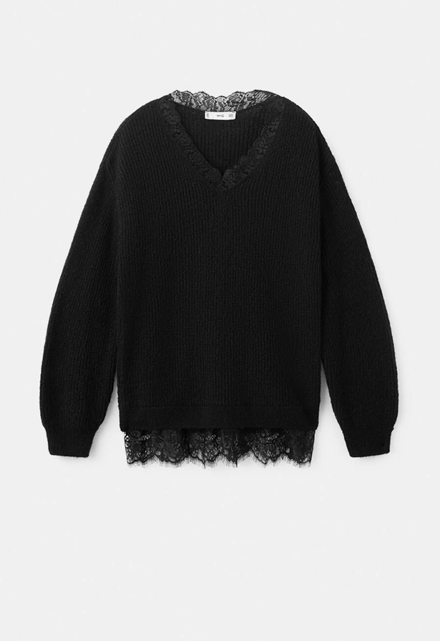 MANGO - Sweater encarna- black