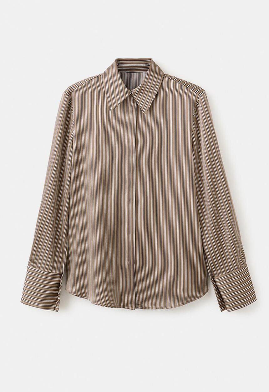 MANGO - Shirt ideale- medium brown