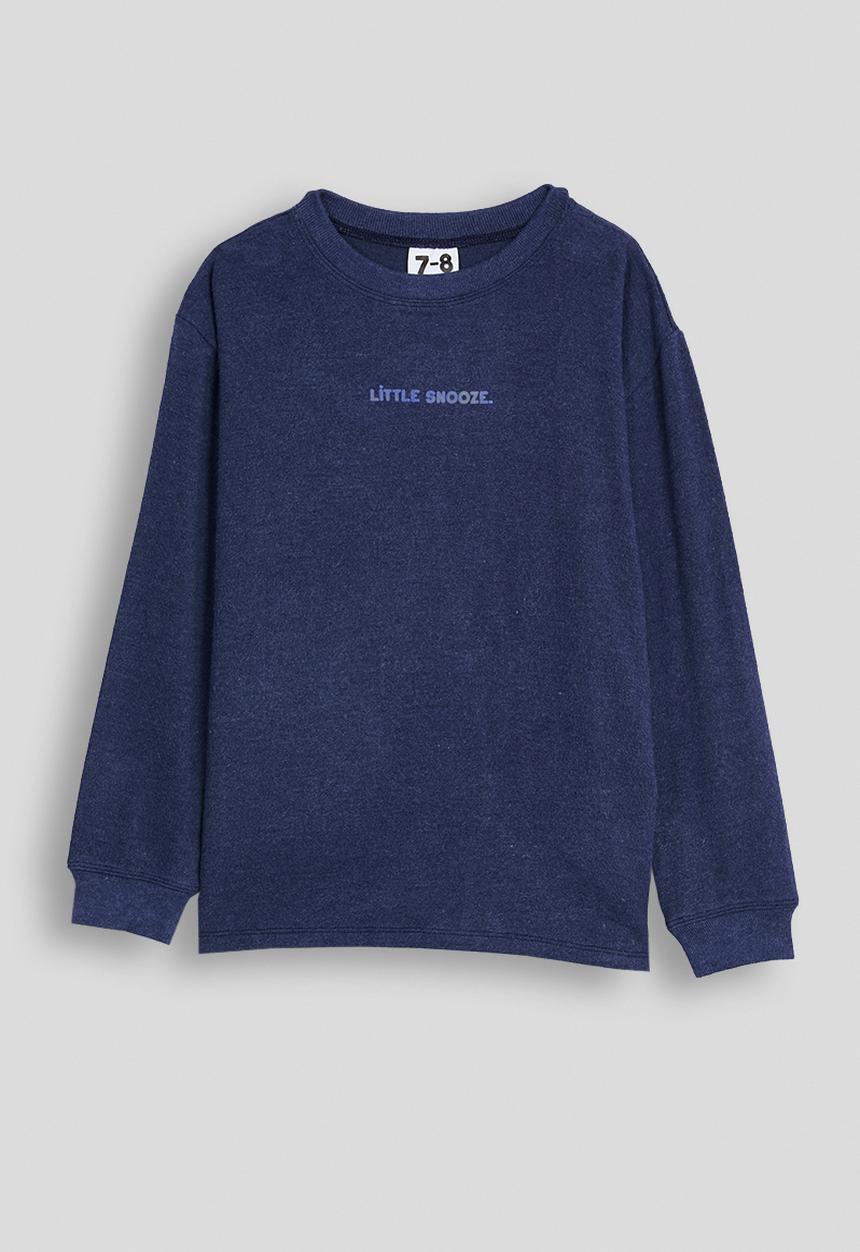 Cotton On - Cuddlecosy Long Sleeve And Sleepover Pyjama Pant - In The Navy Marle/In The Navy Check