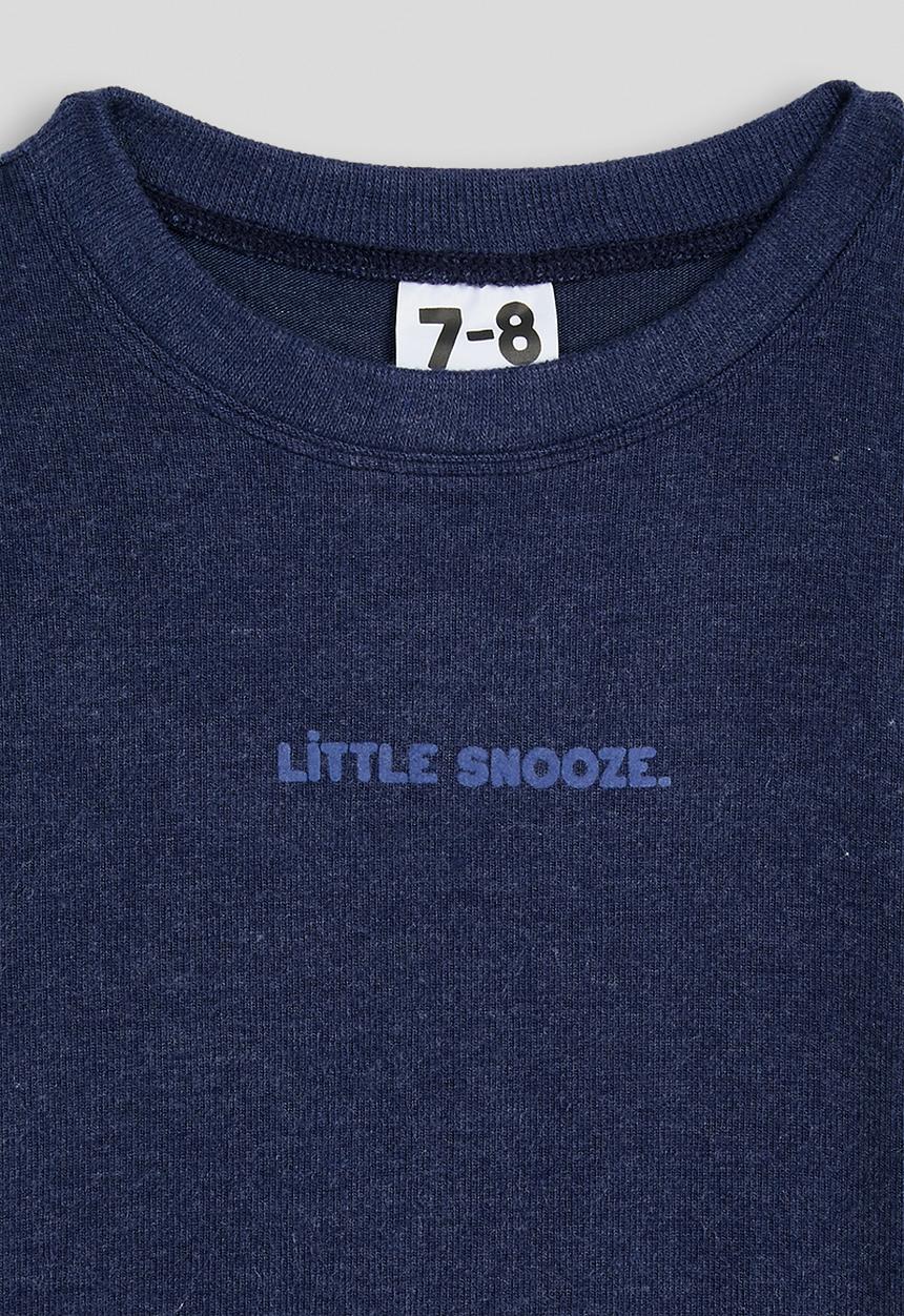 Cotton On - Cuddlecosy Long Sleeve And Sleepover Pyjama Pant - In The Navy Marle/In The Navy Check