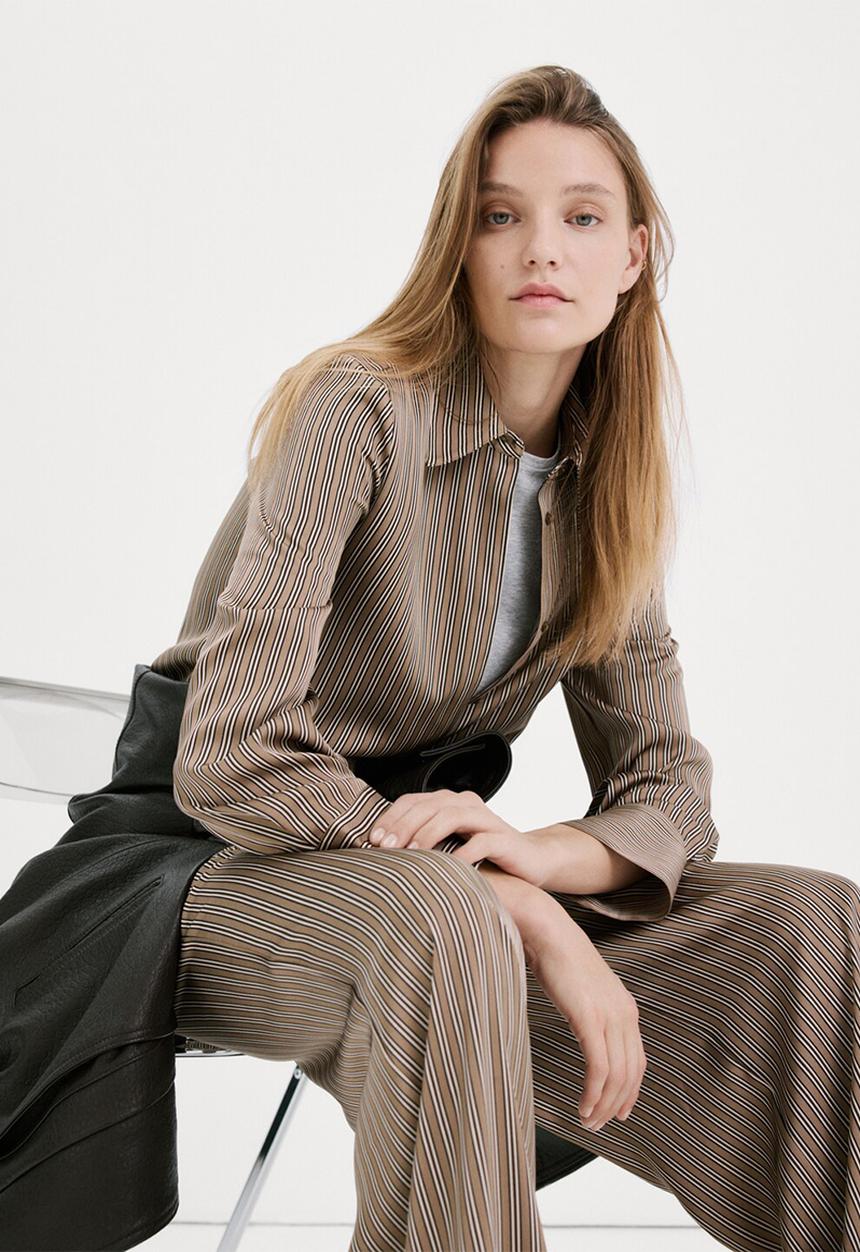 MANGO - Shirt ideale- medium brown