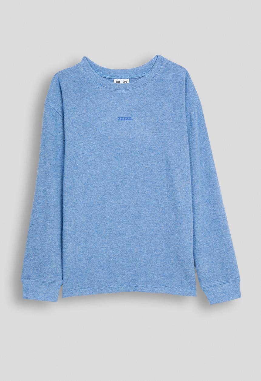 Cotton On - Cuddlecosy Long Sleeve And Sleepover Pyjama Pant - Dawn Blue Marle/Blue Bonnet Check