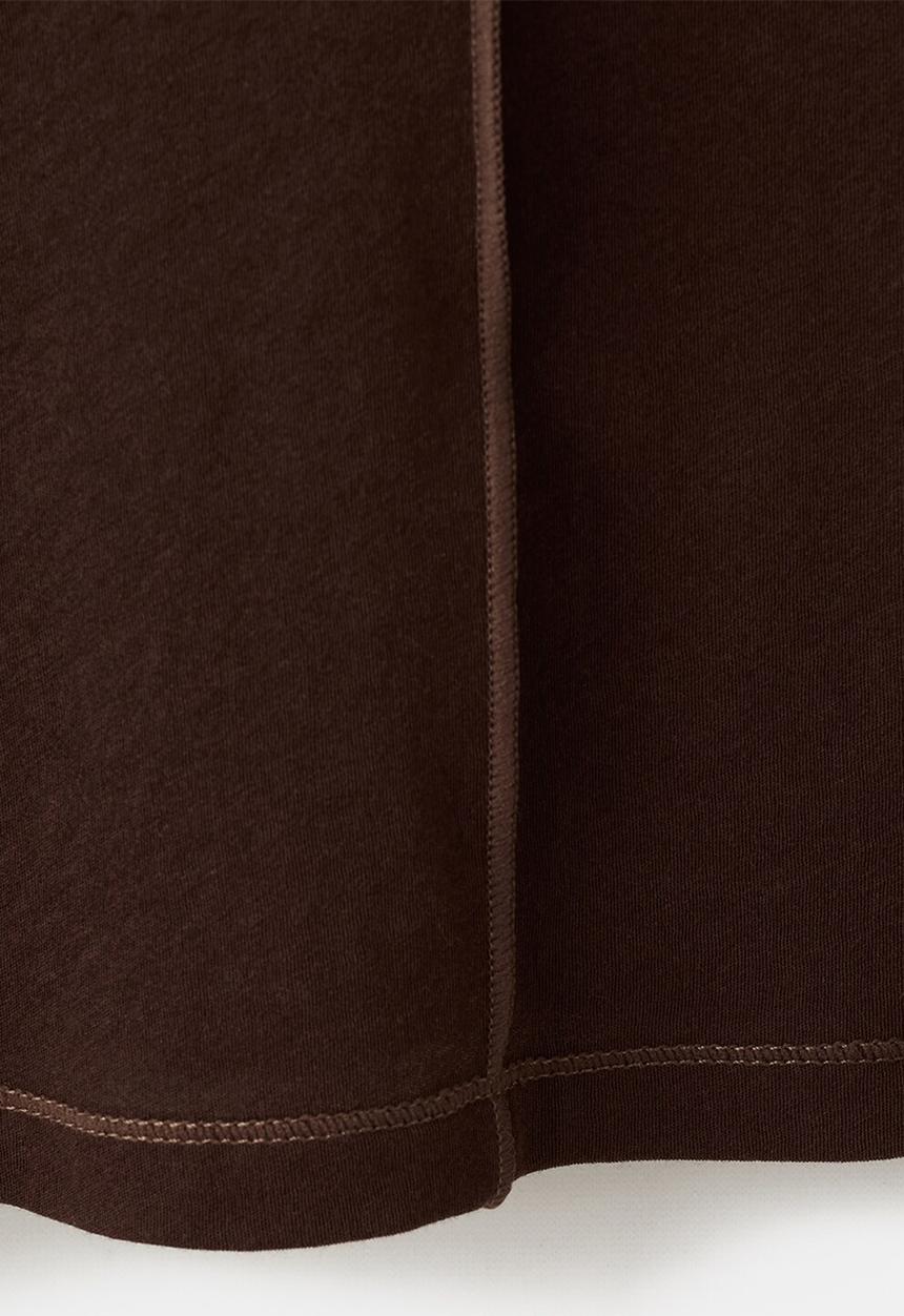 MANGO - T-shirt coulan - brown