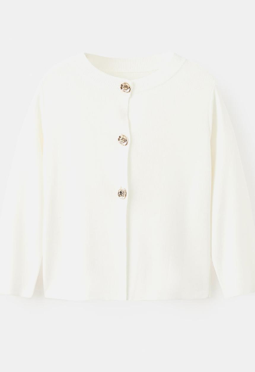 MANGO - Cardigan goldbota- light beige