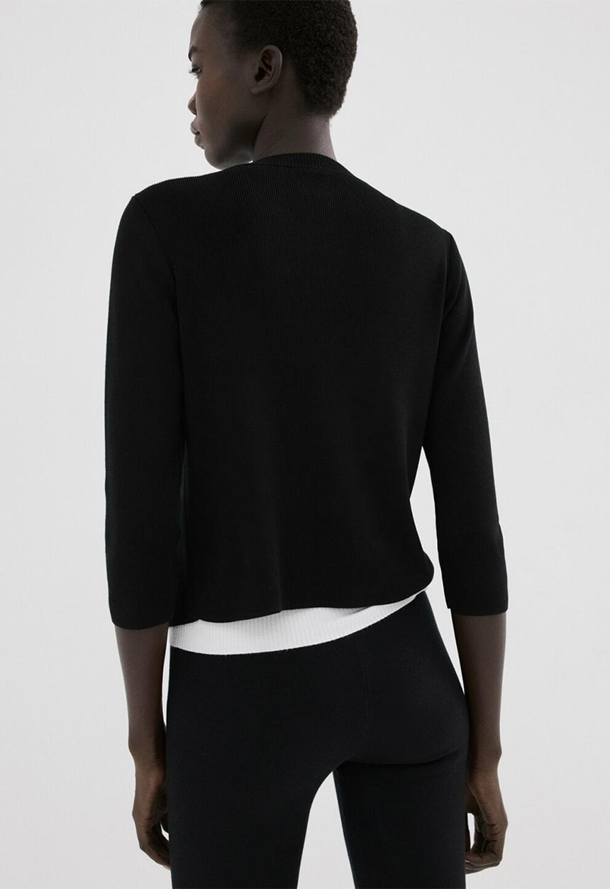 MANGO - Cardigan goldbota- black