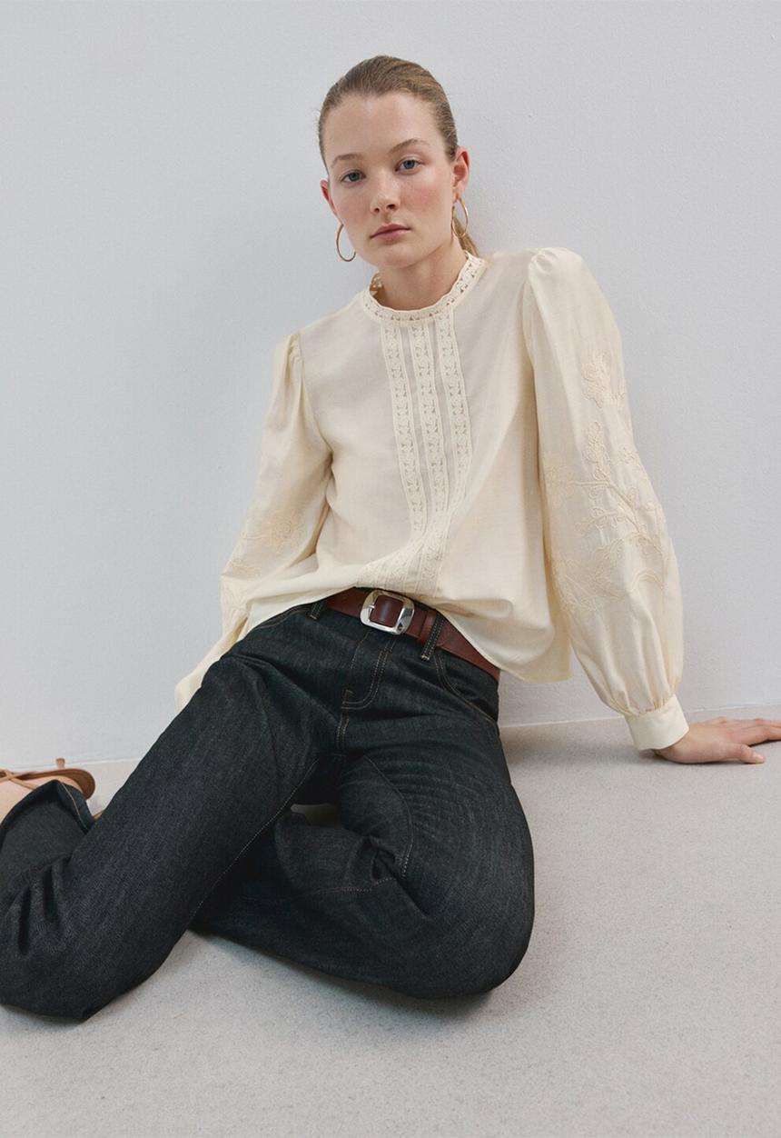 MANGO - Blouse inma- light beige