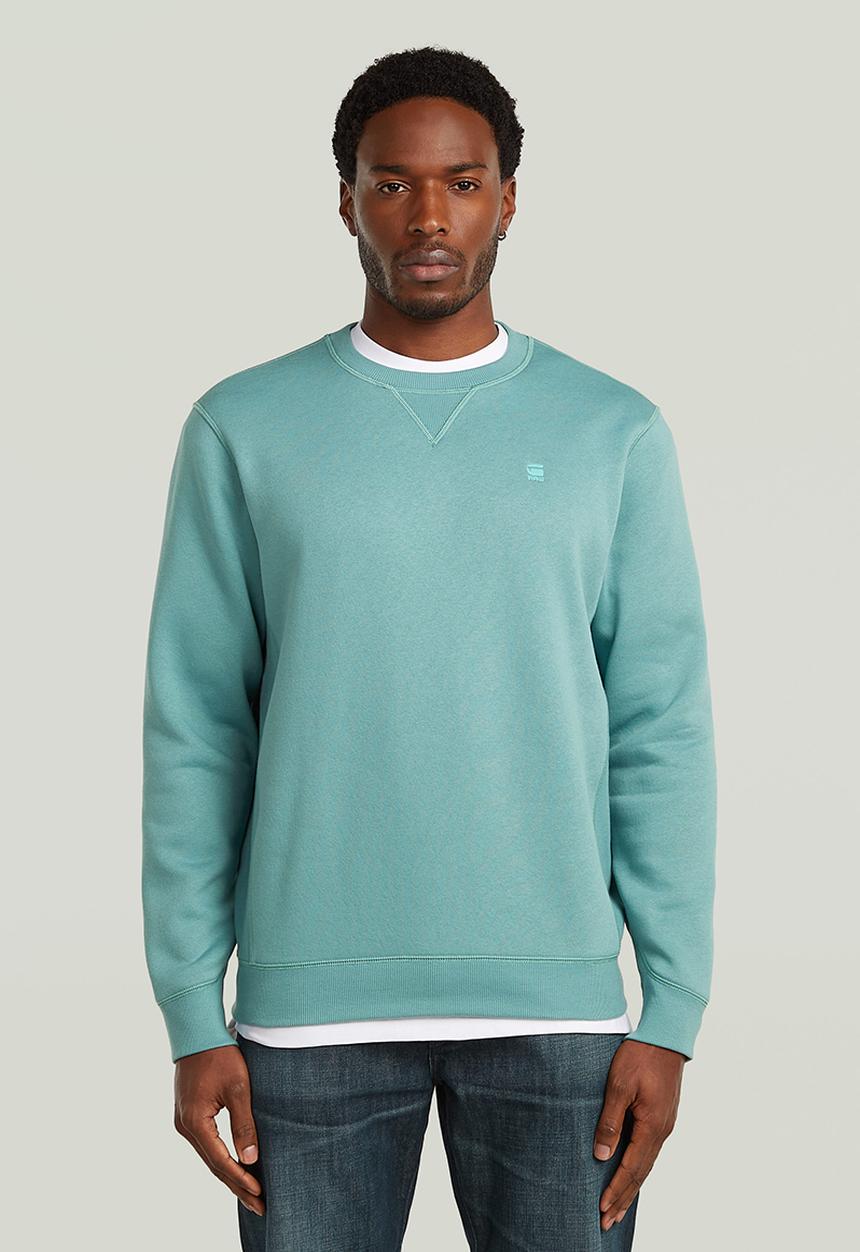 G-STAR - Premium Core R Sw Long Sleeve - Mineral Blue