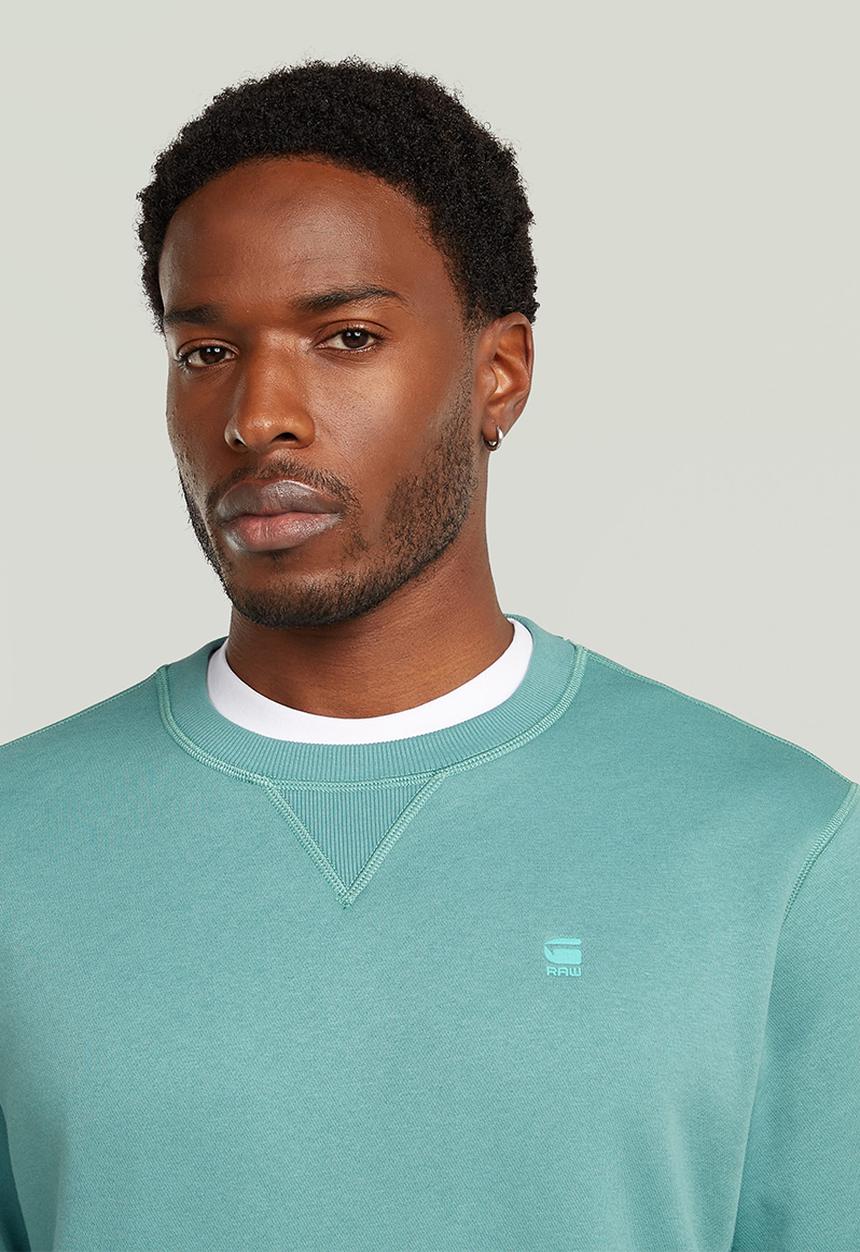 G-STAR - Premium Core R Sw Long Sleeve - Mineral Blue
